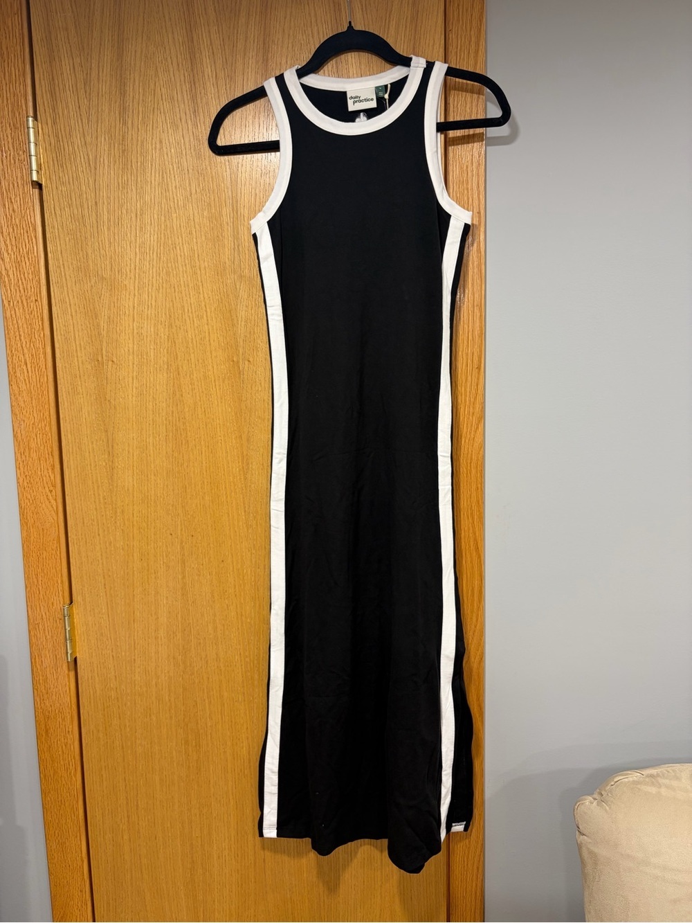 Anthropologie Daily Practice Contrast Piping Tank Dress - Size Small